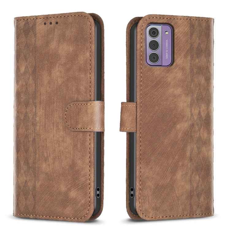 Plaid Embossed Leather Phone Case, For Nokia C12, For Nokia G42/G310, For Nokia C22, For Nokia C32, For Nokia G21 / G11, For Nokia G22