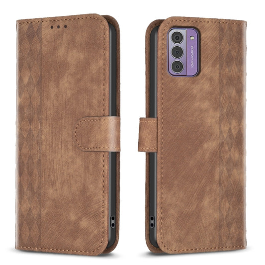 Plaid Embossed Leather Phone Case, For Nokia G42/G310, For Nokia C12, For Nokia C22, For Nokia C32, For Nokia G21 / G11, For Nokia G22