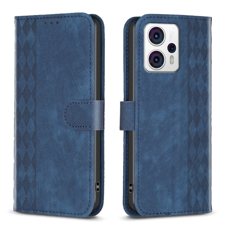 Plaid Embossed Leather Phone Case, For Motorola Moto E13 4G, For Motorola Moto G14 4G, For Motorola Moto G13 4G /G53 5G, For Motorola Moto G73 5G
