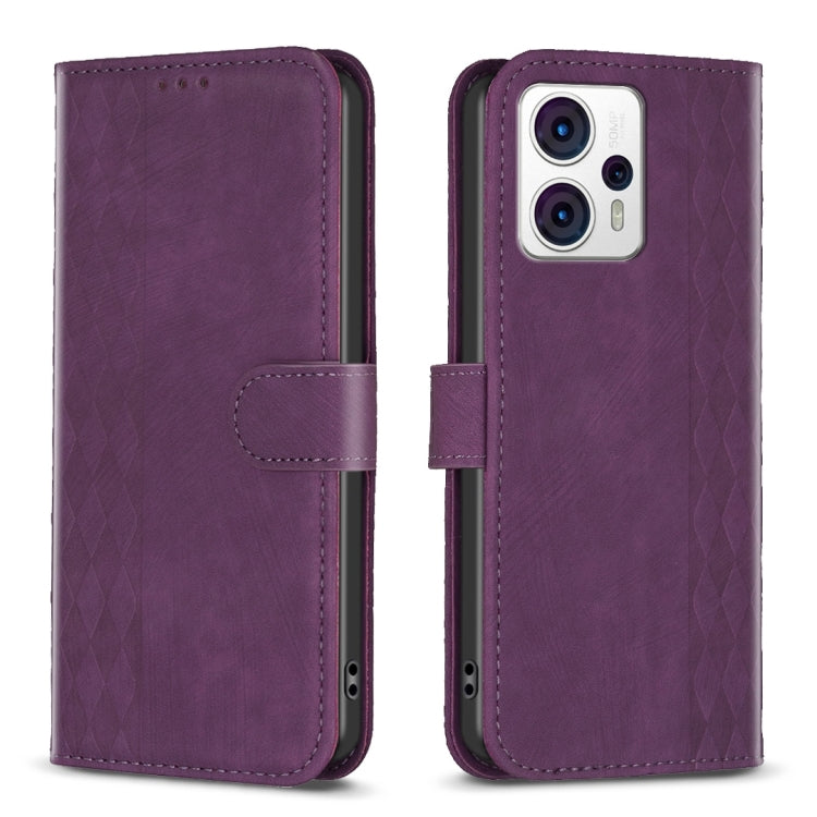 Plaid Embossed Leather Phone Case, For Motorola Moto E13 4G, For Motorola Moto G14 4G, For Motorola Moto G13 4G /G53 5G, For Motorola Moto G73 5G