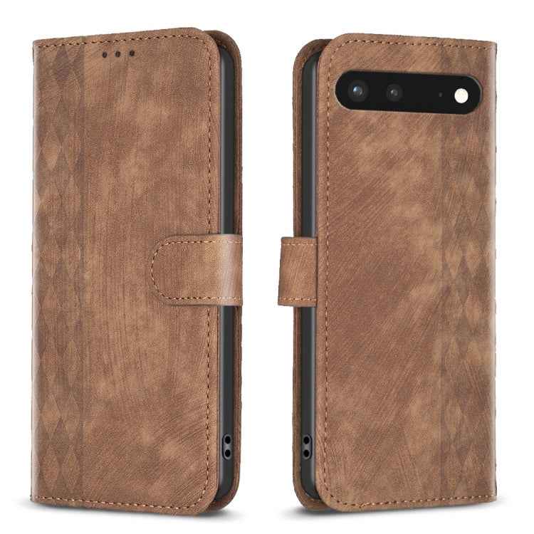 Plaid Embossed Leather Phone Case, For Google Pixel 7, For Google Pixel 7a, For Google Pixel 7 Pro, For Google Pixel 8, For Google Pixel 8 Pro