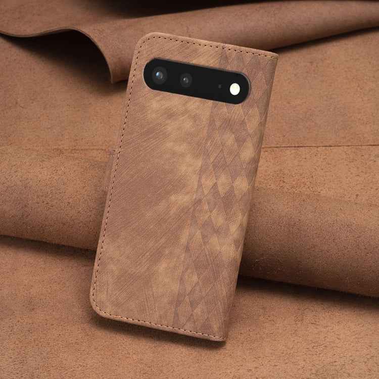Plaid Embossed Leather Phone Case, For Google Pixel 7, For Google Pixel 7a, For Google Pixel 7 Pro, For Google Pixel 8, For Google Pixel 8 Pro