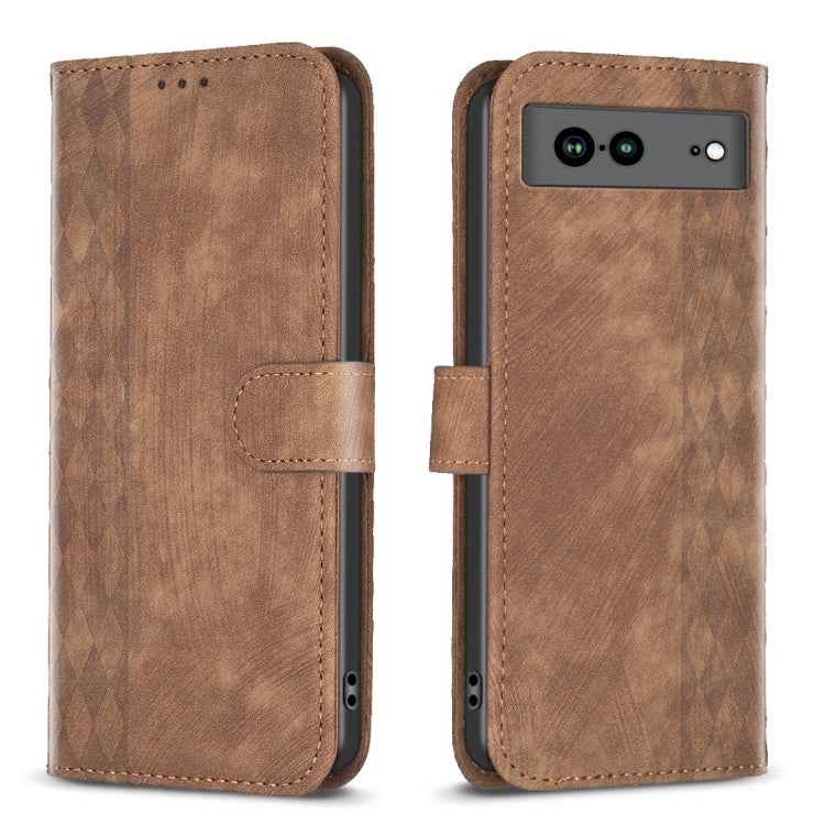 Plaid Embossed Leather Phone Case, For Google Pixel 7, For Google Pixel 7a, For Google Pixel 7 Pro, For Google Pixel 8, For Google Pixel 8 Pro