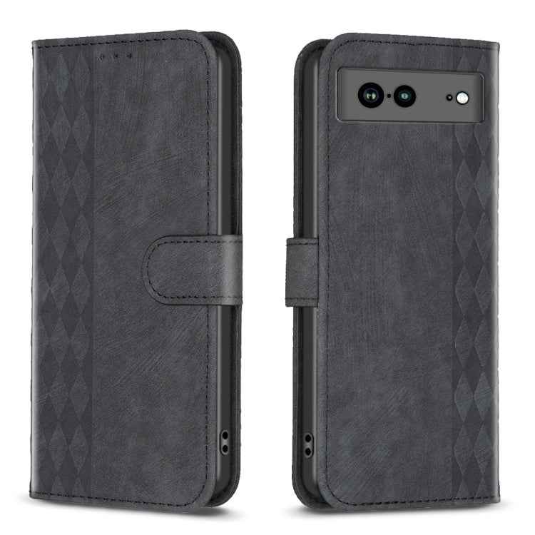 Plaid Embossed Leather Phone Case, For Google Pixel 7, For Google Pixel 7a, For Google Pixel 7 Pro, For Google Pixel 8, For Google Pixel 8 Pro