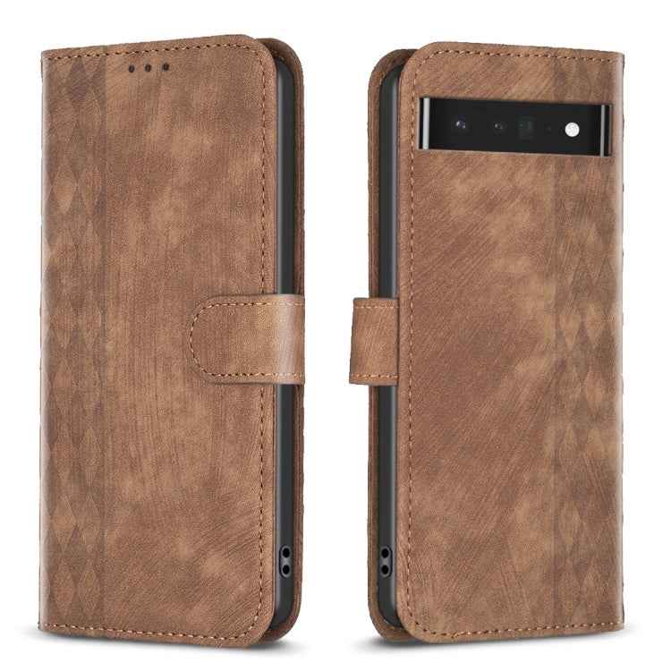 Plaid Embossed Leather Phone Case, For Google Pixel 7, For Google Pixel 7a, For Google Pixel 7 Pro, For Google Pixel 8, For Google Pixel 8 Pro
