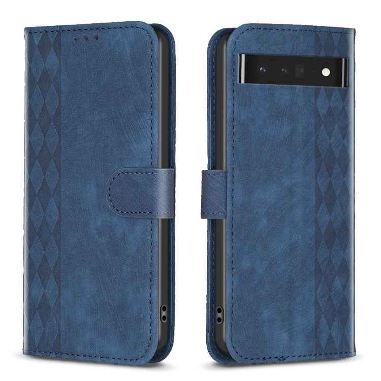 Plaid Embossed Leather Phone Case, For Google Pixel 7, For Google Pixel 7a, For Google Pixel 7 Pro, For Google Pixel 8, For Google Pixel 8 Pro