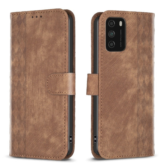 Plaid Embossed Leather Phone Case, For Xiaomi Poco M3 CN Version, For Xiaomi Poco X3 / X3 NFC, For Xiaomi Redmi 9A, For Xiaomi Redmi 9, For Xiaomi Redmi 9C, For Xiaomi Redmi Note 9, For Xiaomi Redmi Note 9 Pro