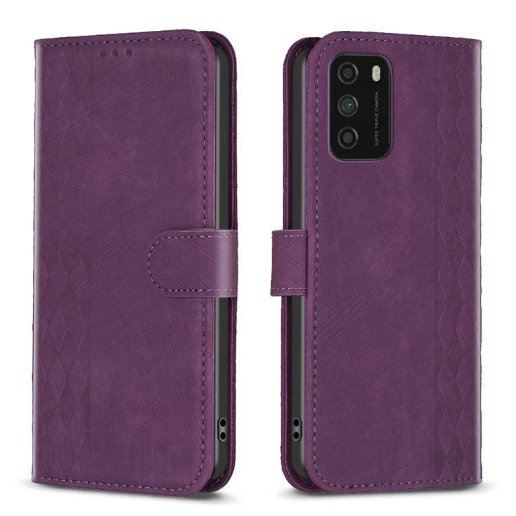 Plaid Embossed Leather Phone Case, For Xiaomi Poco M3 CN Version, For Xiaomi Poco X3 / X3 NFC, For Xiaomi Redmi 9A, For Xiaomi Redmi 9, For Xiaomi Redmi 9C, For Xiaomi Redmi Note 9, For Xiaomi Redmi Note 9 Pro