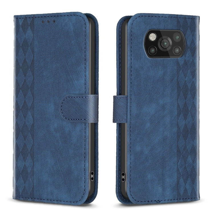 Plaid Embossed Leather Phone Case, For Xiaomi Poco M3 CN Version, For Xiaomi Poco X3 / X3 NFC, For Xiaomi Redmi 9A, For Xiaomi Redmi 9, For Xiaomi Redmi 9C, For Xiaomi Redmi Note 9, For Xiaomi Redmi Note 9 Pro