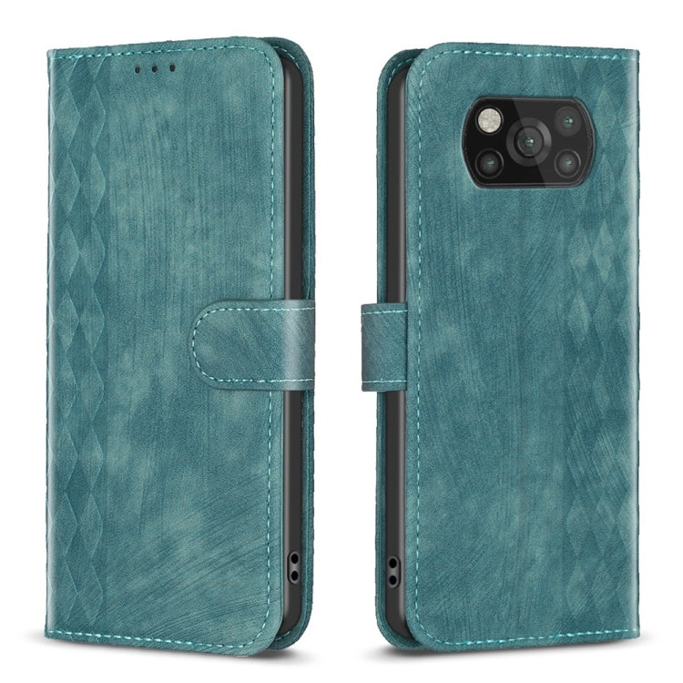 Plaid Embossed Leather Phone Case, For Xiaomi Poco M3 CN Version, For Xiaomi Poco X3 / X3 NFC, For Xiaomi Redmi 9A, For Xiaomi Redmi 9, For Xiaomi Redmi 9C, For Xiaomi Redmi Note 9, For Xiaomi Redmi Note 9 Pro