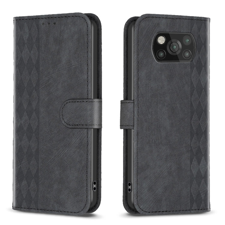 Plaid Embossed Leather Phone Case, For Xiaomi Poco M3 CN Version, For Xiaomi Poco X3 / X3 NFC, For Xiaomi Redmi 9A, For Xiaomi Redmi 9, For Xiaomi Redmi 9C, For Xiaomi Redmi Note 9, For Xiaomi Redmi Note 9 Pro