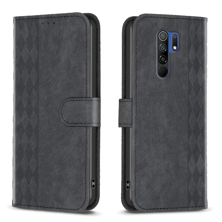 Plaid Embossed Leather Phone Case, For Xiaomi Poco M3 CN Version, For Xiaomi Poco X3 / X3 NFC, For Xiaomi Redmi 9A, For Xiaomi Redmi 9, For Xiaomi Redmi 9C, For Xiaomi Redmi Note 9, For Xiaomi Redmi Note 9 Pro