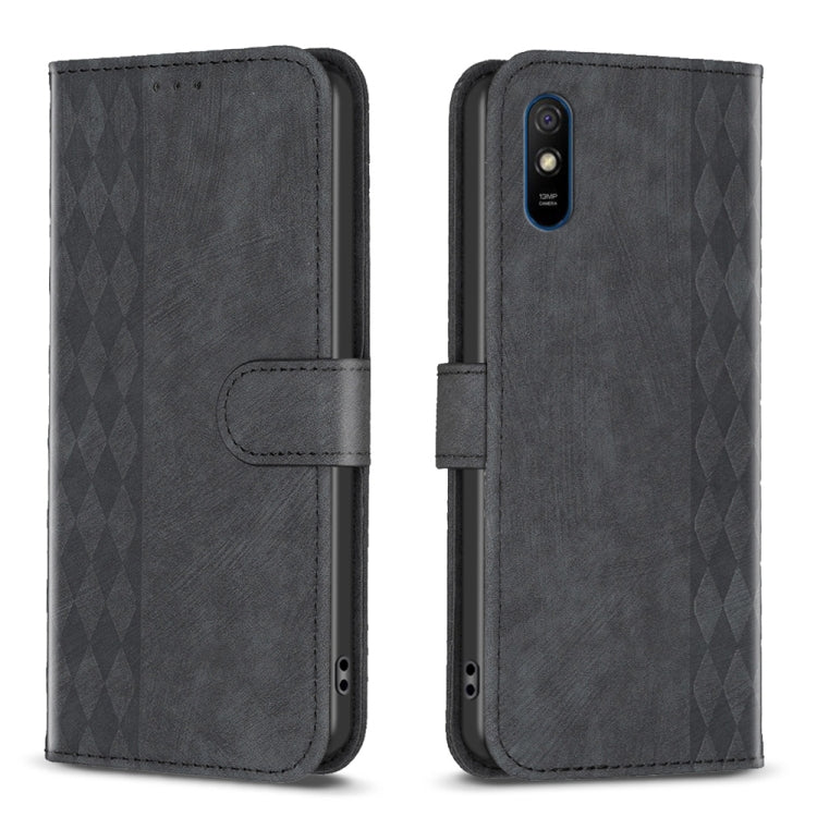 Plaid Embossed Leather Phone Case, For Xiaomi Poco M3 CN Version, For Xiaomi Poco X3 / X3 NFC, For Xiaomi Redmi 9A, For Xiaomi Redmi 9, For Xiaomi Redmi 9C, For Xiaomi Redmi Note 9, For Xiaomi Redmi Note 9 Pro
