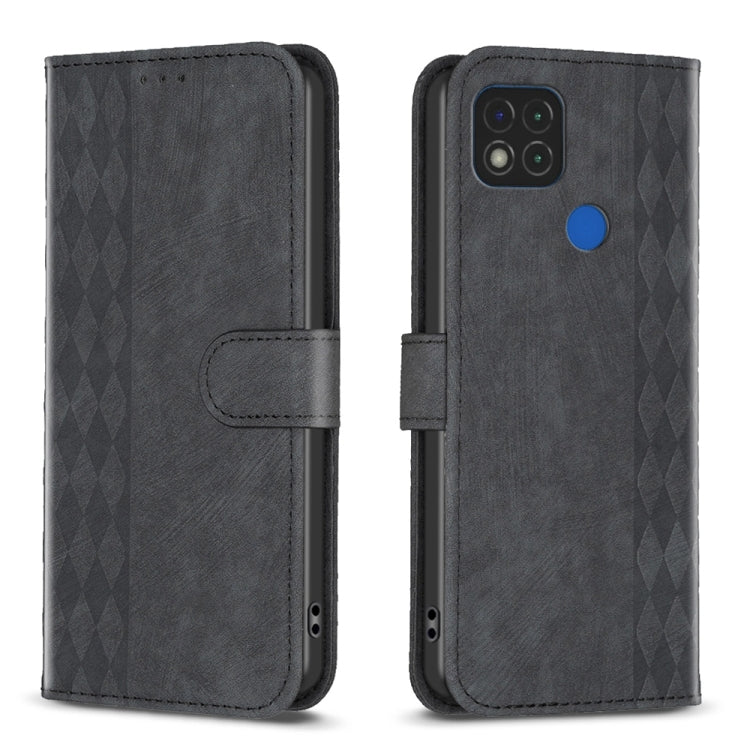 Plaid Embossed Leather Phone Case, For Xiaomi Poco M3 CN Version, For Xiaomi Poco X3 / X3 NFC, For Xiaomi Redmi 9A, For Xiaomi Redmi 9, For Xiaomi Redmi 9C, For Xiaomi Redmi Note 9, For Xiaomi Redmi Note 9 Pro