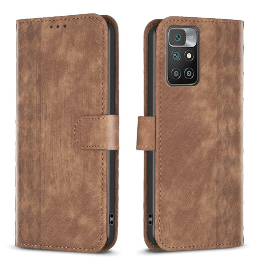 Plaid Embossed Leather Phone Case, For Xiaomi Redmi 10 2022, For Xiaomi 11i / Redmi K40, For Xiaomi 12 Pro, For Xiaomi 12, For Xiaomi 11T / 11T Pro, For Xiaomi Poco M3 Pro, For Xiaomi 11 Lite, For Xiaomi Redmi Note 10 4G, For Xiaomi Redmi Note 10 Pro