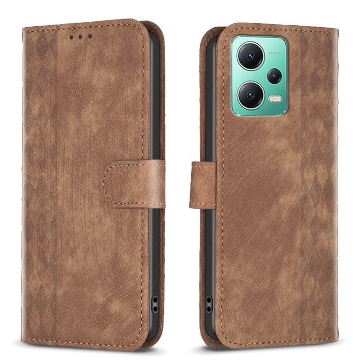 Plaid Embossed Leather Phone Case, For Xiaomi Redmi Note 12S 4G / Note 11, For Xiaomi Redmi Note 12 4G Global, For Xiaomi Civi 3 5G, For Xiaomi Redmi A1 / A1+, For Xiaomi Redmi Note 12 Pro+ Global, For Xiaomi Redmi Note 12 Pro Global                   ...