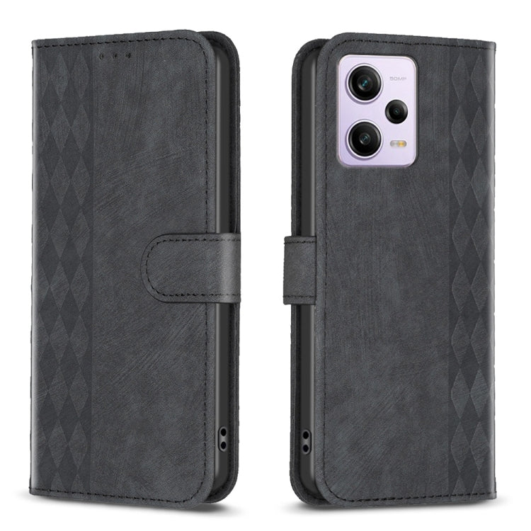 Plaid Embossed Leather Phone Case, For Xiaomi Redmi Note 12S 4G / Note 11, For Xiaomi Redmi Note 12 4G Global, For Xiaomi Civi 3 5G, For Xiaomi Redmi A1 / A1+, For Xiaomi Redmi Note 12 Pro+ Global, For Xiaomi Redmi Note 12 Pro Global                   ...