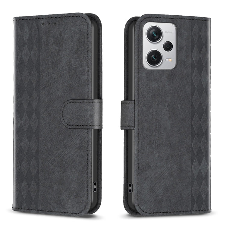 Plaid Embossed Leather Phone Case, For Xiaomi Redmi Note 12S 4G / Note 11, For Xiaomi Redmi Note 12 4G Global, For Xiaomi Civi 3 5G, For Xiaomi Redmi A1 / A1+, For Xiaomi Redmi Note 12 Pro+ Global, For Xiaomi Redmi Note 12 Pro Global                   ...