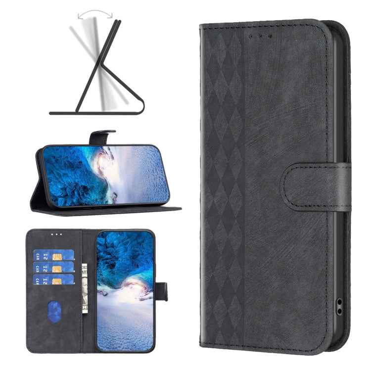Plaid Embossed Leather Phone Case, For Xiaomi Redmi Note 13 Pro 4G Global, For Xiaomi Poco M6 Pro 4G, For Xiaomi Redmi Note 13 4G Global, For Xiaomi Redmi Note 13, For Xiaomi Redmi 13C, For Xiaomi Redmi Note 13 Pro+ 5G, For Xiaomi Redmi Note 13 Pro 5G�...
