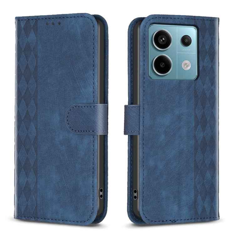 Plaid Embossed Leather Phone Case, For Xiaomi Redmi Note 13 Pro 4G Global, For Xiaomi Poco M6 Pro 4G, For Xiaomi Redmi Note 13 4G Global, For Xiaomi Redmi Note 13, For Xiaomi Redmi 13C, For Xiaomi Redmi Note 13 Pro+ 5G, For Xiaomi Redmi Note 13 Pro 5G�...