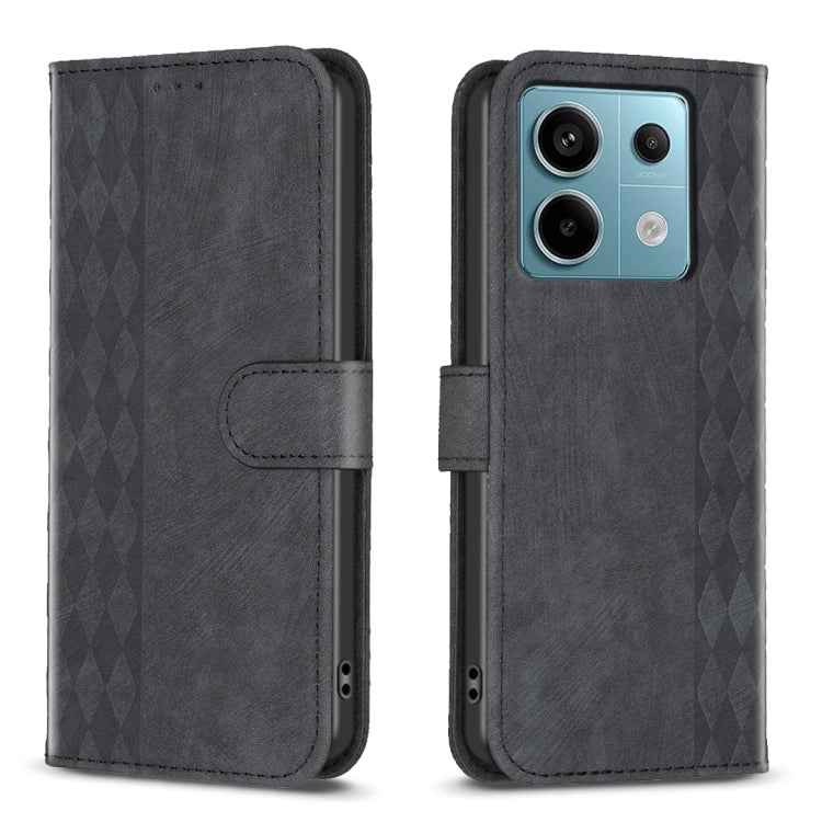 Plaid Embossed Leather Phone Case, For Xiaomi Redmi Note 13 Pro 4G Global, For Xiaomi Poco M6 Pro 4G, For Xiaomi Redmi Note 13 4G Global, For Xiaomi Redmi Note 13, For Xiaomi Redmi 13C, For Xiaomi Redmi Note 13 Pro+ 5G, For Xiaomi Redmi Note 13 Pro 5G�...
