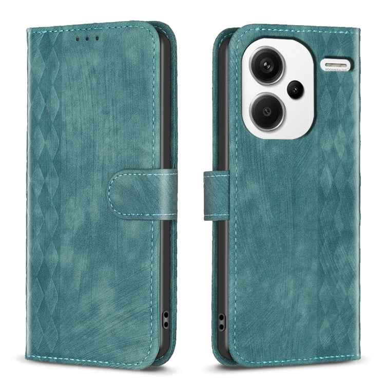Plaid Embossed Leather Phone Case, For Xiaomi Redmi Note 13 Pro 4G Global, For Xiaomi Poco M6 Pro 4G, For Xiaomi Redmi Note 13 4G Global, For Xiaomi Redmi Note 13, For Xiaomi Redmi 13C, For Xiaomi Redmi Note 13 Pro+ 5G, For Xiaomi Redmi Note 13 Pro 5G�...