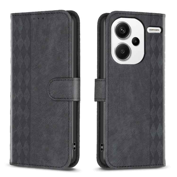 Plaid Embossed Leather Phone Case, For Xiaomi Redmi Note 13 Pro 4G Global, For Xiaomi Poco M6 Pro 4G, For Xiaomi Redmi Note 13 4G Global, For Xiaomi Redmi Note 13, For Xiaomi Redmi 13C, For Xiaomi Redmi Note 13 Pro+ 5G, For Xiaomi Redmi Note 13 Pro 5G�...