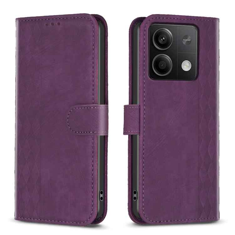 Plaid Embossed Leather Phone Case, For Xiaomi Redmi Note 13 Pro 4G Global, For Xiaomi Poco M6 Pro 4G, For Xiaomi Redmi Note 13 4G Global, For Xiaomi Redmi Note 13, For Xiaomi Redmi 13C, For Xiaomi Redmi Note 13 Pro+ 5G, For Xiaomi Redmi Note 13 Pro 5G�...
