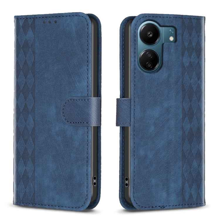 Plaid Embossed Leather Phone Case, For Xiaomi Redmi Note 13 Pro 4G Global, For Xiaomi Poco M6 Pro 4G, For Xiaomi Redmi Note 13 4G Global, For Xiaomi Redmi Note 13, For Xiaomi Redmi 13C, For Xiaomi Redmi Note 13 Pro+ 5G, For Xiaomi Redmi Note 13 Pro 5G�...