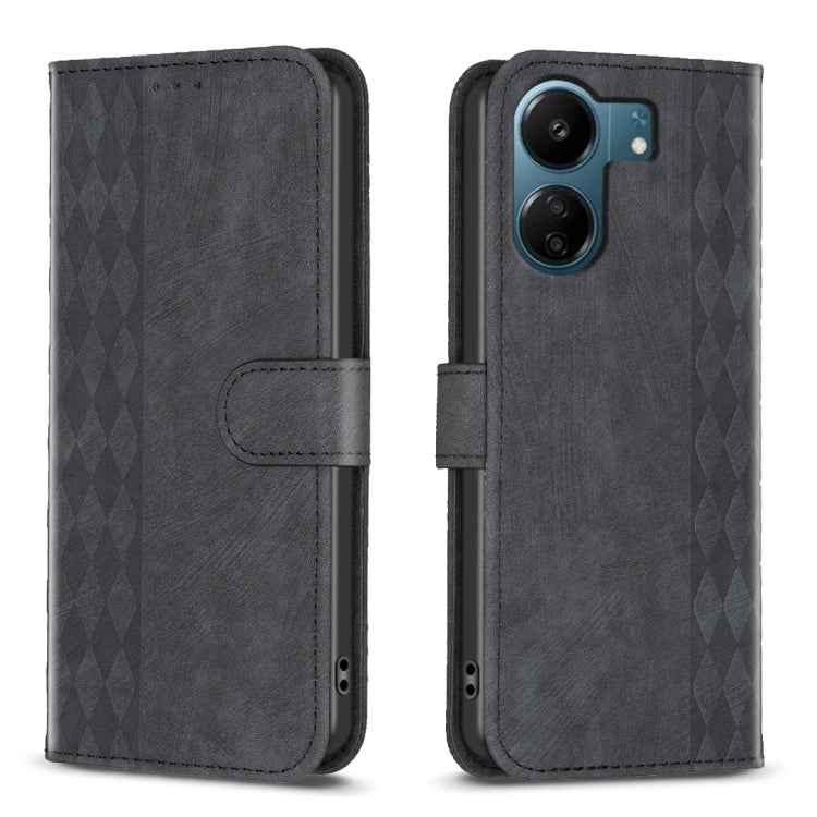 Plaid Embossed Leather Phone Case, For Xiaomi Redmi Note 13 Pro 4G Global, For Xiaomi Poco M6 Pro 4G, For Xiaomi Redmi Note 13 4G Global, For Xiaomi Redmi Note 13, For Xiaomi Redmi 13C, For Xiaomi Redmi Note 13 Pro+ 5G, For Xiaomi Redmi Note 13 Pro 5G�...