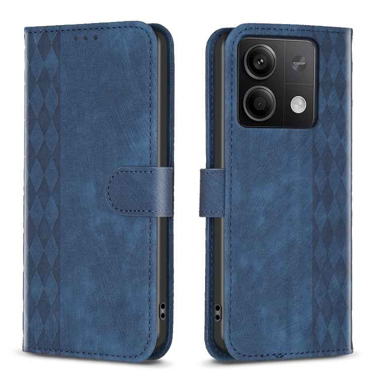 Plaid Embossed Leather Phone Case, For Xiaomi Redmi Note 13 Pro 4G Global, For Xiaomi Poco M6 Pro 4G, For Xiaomi Redmi Note 13 4G Global, For Xiaomi Redmi Note 13, For Xiaomi Redmi 13C, For Xiaomi Redmi Note 13 Pro+ 5G, For Xiaomi Redmi Note 13 Pro 5G�...