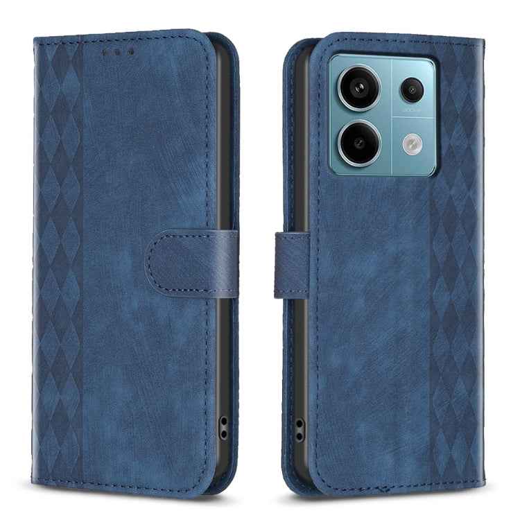 Plaid Embossed Leather Phone Case, For Xiaomi Redmi Note 13 Pro 4G Global, For Xiaomi Poco M6 Pro 4G, For Xiaomi Redmi Note 13 4G Global, For Xiaomi Redmi Note 13, For Xiaomi Redmi 13C, For Xiaomi Redmi Note 13 Pro+ 5G, For Xiaomi Redmi Note 13 Pro 5G�...