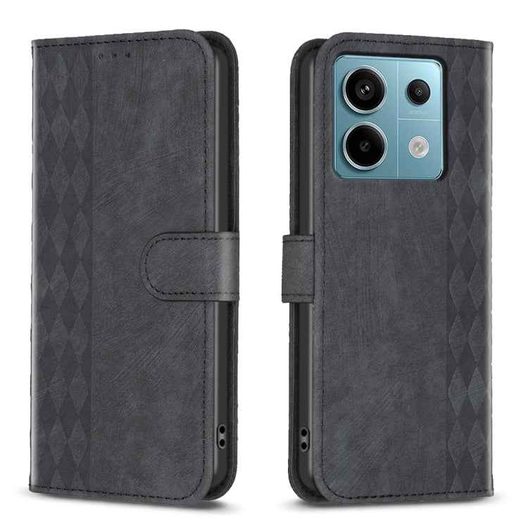 Plaid Embossed Leather Phone Case, For Xiaomi Redmi Note 13 Pro 4G Global, For Xiaomi Poco M6 Pro 4G, For Xiaomi Redmi Note 13 4G Global, For Xiaomi Redmi Note 13, For Xiaomi Redmi 13C, For Xiaomi Redmi Note 13 Pro+ 5G, For Xiaomi Redmi Note 13 Pro 5G�...