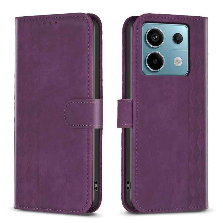 Plaid Embossed Leather Phone Case, For Xiaomi Redmi Note 13 Pro 4G Global, For Xiaomi Poco M6 Pro 4G, For Xiaomi Redmi Note 13 4G Global, For Xiaomi Redmi Note 13, For Xiaomi Redmi 13C, For Xiaomi Redmi Note 13 Pro+ 5G, For Xiaomi Redmi Note 13 Pro 5G�...