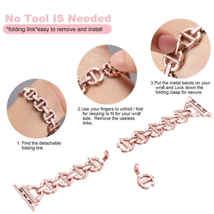 Ladder Buckle Metal Watch Band, For Apple Watch Series 10 46mm, For Apple Watch Series 10 42mm, For Apple Watch SE 2023 44mm, For Apple Watch SE 2023 40mm, For Apple Watch Ultra 2 49mm, For Apple Watch 9 45mm, For Apple Watch 9 41mm��������������������...