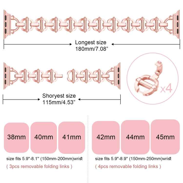 Ladder Buckle Metal Watch Band, For Apple Watch Series 10 46mm, For Apple Watch Series 10 42mm, For Apple Watch SE 2023 44mm, For Apple Watch SE 2023 40mm, For Apple Watch Ultra 2 49mm, For Apple Watch 9 45mm, For Apple Watch 9 41mm��������������������...