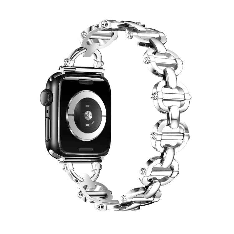 Ladder Buckle Metal Watch Band, For Apple Watch Series 10 46mm, For Apple Watch Series 10 42mm, For Apple Watch SE 2023 44mm, For Apple Watch SE 2023 40mm, For Apple Watch Ultra 2 49mm, For Apple Watch 9 45mm, For Apple Watch 9 41mm��������������������...
