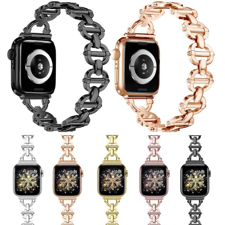 Ladder Buckle Metal Watch Band, For Apple Watch Series 10 46mm, For Apple Watch Series 10 42mm, For Apple Watch SE 2023 44mm, For Apple Watch SE 2023 40mm, For Apple Watch Ultra 2 49mm, For Apple Watch 9 45mm, For Apple Watch 9 41mm��������������������...