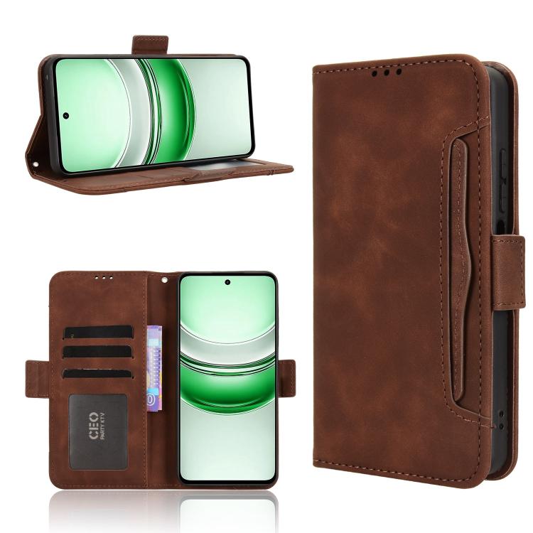 Skin Feel Calf Texture Card Slots Leather Phone Case, For Realme C71 4G, For Realme GT 7 5G, For Realme 14x 5G Malaysia / V70, For Realme 14 5G, For Realme P3 Ultra 5G, For Realme P3 5G / Neo7x 5G, For Realme 14 Pro Lite 5G, For Realme P3 Pro 5G       ...