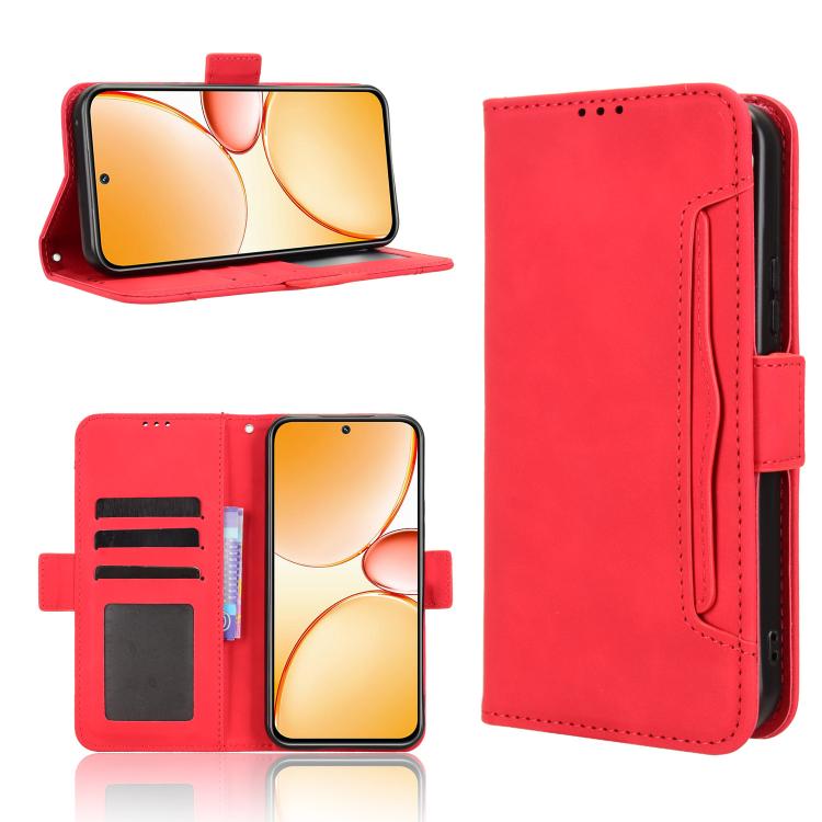 Skin Feel Calf Texture Card Slots Leather Phone Case, For Realme P4x 5G, For Realme 15x 5G India / C85 5G, For Realme C85 Pro 4G, For Realme P4 Pro 5G, For Realme P4 5G, For Realme 15T 5G, For Realme C71 4G India / Note 70T 4G                          ...