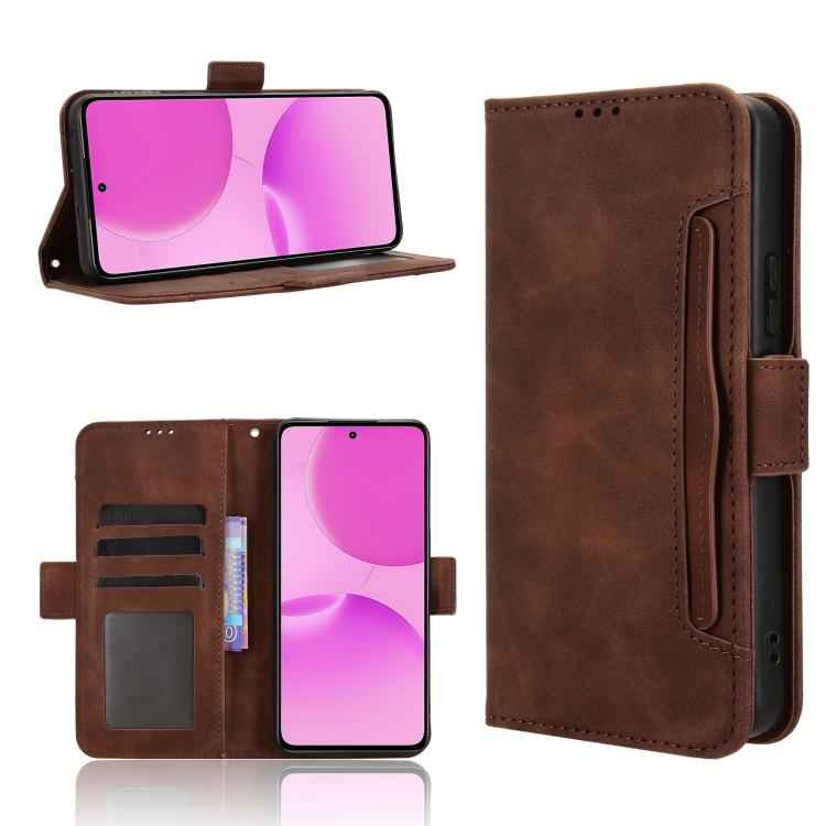 Skin Feel Calf Texture Card Slots Leather Phone Case, For Realme P4x 5G, For Realme 15x 5G India / C85 5G, For Realme C85 Pro 4G, For Realme P4 Pro 5G, For Realme P4 5G, For Realme 15T 5G, For Realme C71 4G India / Note 70T 4G                          ...