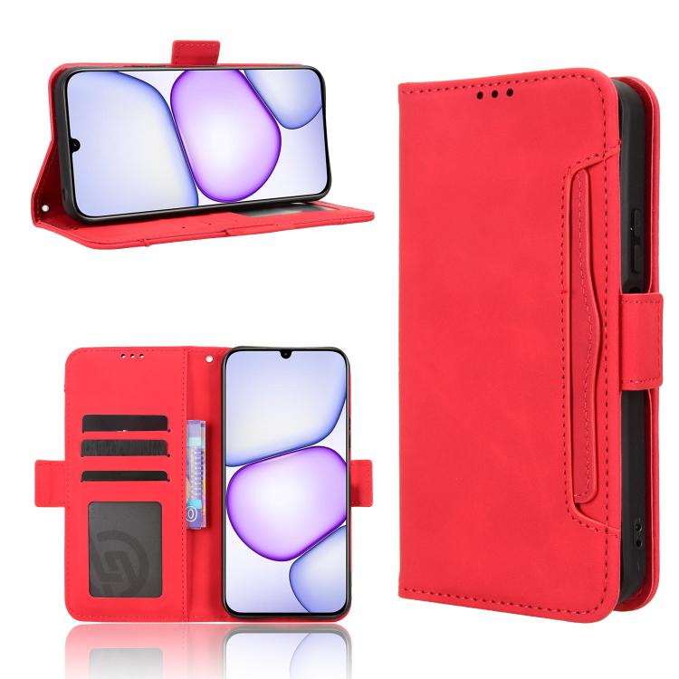 Skin Feel Calf Texture Card Slots Leather Phone Case, For Realme 16T 5G, For Realme C100i 4G / C100x 4G, For Realme C100 4G, For Realme C83 5G / P4 Lite 5G, For Realme P4 Power 5G, For Realme Note 80 4G, For Realme 16 5G, For Realme 16 Pro+ 5G         ...