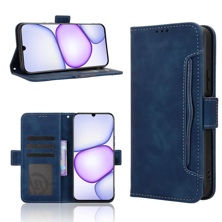 Skin Feel Calf Texture Card Slots Leather Phone Case, For Realme C100 4G, For Realme C83 5G / P4 Lite 5G, For Realme P4 Power 5G, For Realme Note 80 4G, For Realme 16 5G, For Realme 16 Pro+ 5G, For Realme 16 Pro 5G, For Realme P4x 5G                   ...
