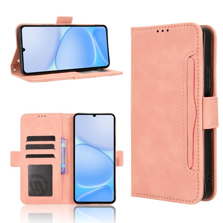 Skin Feel Calf Texture Card Slots Leather Phone Case, For Realme C100 4G, For Realme C83 5G / P4 Lite 5G, For Realme P4 Power 5G, For Realme Note 80 4G, For Realme 16 5G, For Realme 16 Pro+ 5G, For Realme 16 Pro 5G, For Realme P4x 5G                   ...