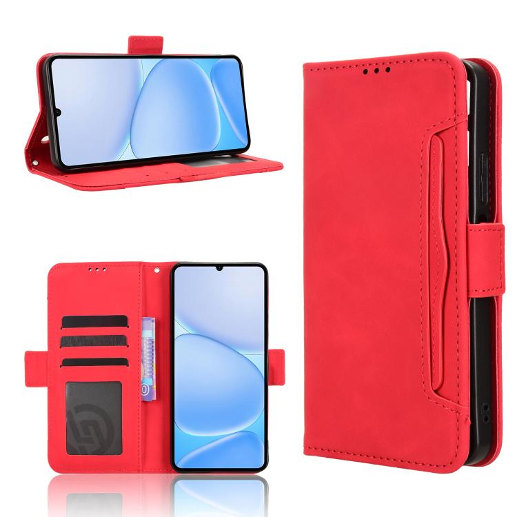 Skin Feel Calf Texture Card Slots Leather Phone Case, For Realme C100 4G, For Realme C83 5G / P4 Lite 5G, For Realme P4 Power 5G, For Realme Note 80 4G, For Realme 16 5G, For Realme 16 Pro+ 5G, For Realme 16 Pro 5G, For Realme P4x 5G                   ...