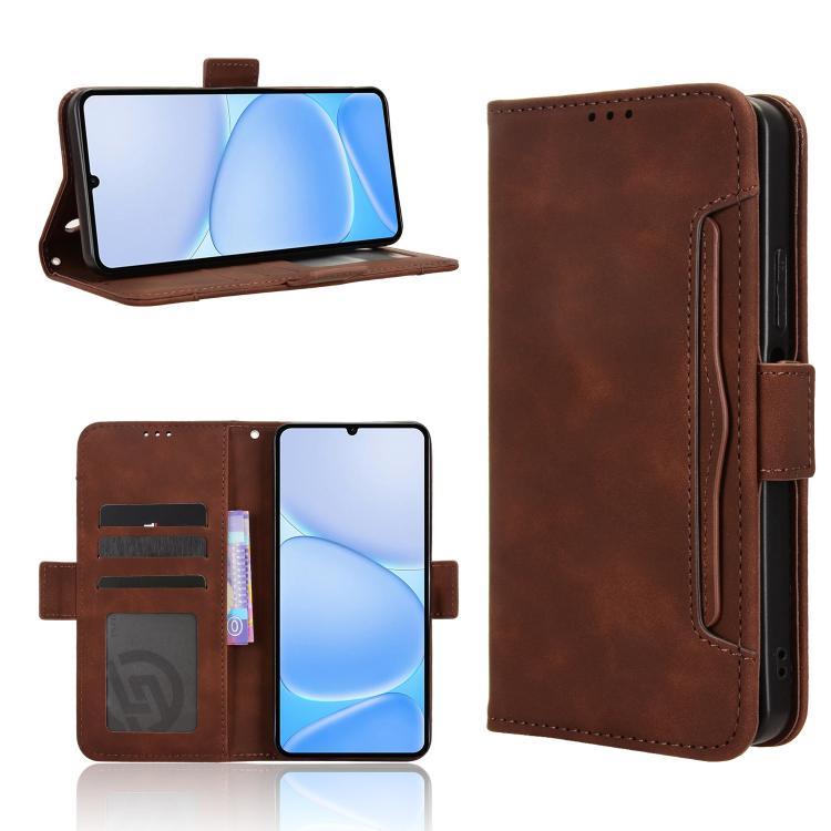 Skin Feel Calf Texture Card Slots Leather Phone Case, For Realme C100 4G, For Realme C83 5G / P4 Lite 5G, For Realme P4 Power 5G, For Realme Note 80 4G, For Realme 16 5G, For Realme 16 Pro+ 5G, For Realme 16 Pro 5G, For Realme P4x 5G                   ...
