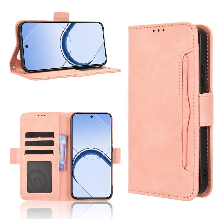 Skin Feel Calf Texture Card Slots Leather Phone Case, For Realme C100 4G, For Realme C83 5G / P4 Lite 5G, For Realme P4 Power 5G, For Realme Note 80 4G, For Realme 16 5G, For Realme 16 Pro+ 5G, For Realme 16 Pro 5G, For Realme P4x 5G                   ...