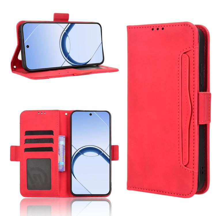 Skin Feel Calf Texture Card Slots Leather Phone Case, For Realme C100 4G, For Realme C83 5G / P4 Lite 5G, For Realme P4 Power 5G, For Realme Note 80 4G, For Realme 16 5G, For Realme 16 Pro+ 5G, For Realme 16 Pro 5G, For Realme P4x 5G                   ...