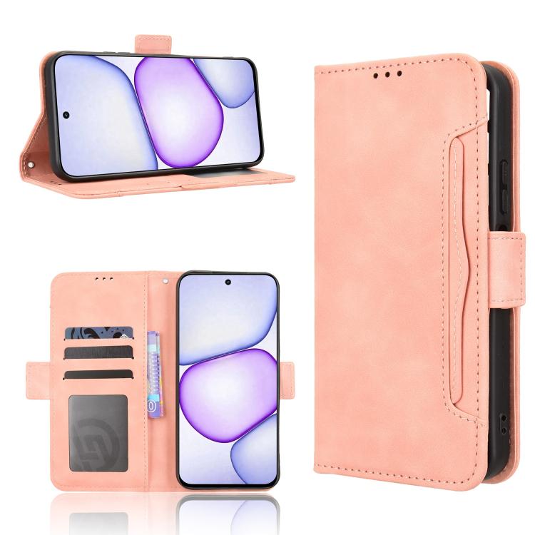 Skin Feel Calf Texture Card Slots Leather Phone Case, For Realme 16T 5G, For Realme C100i 4G / C100x 4G, For Realme C100 4G, For Realme C83 5G / P4 Lite 5G, For Realme P4 Power 5G, For Realme Note 80 4G, For Realme 16 5G, For Realme 16 Pro+ 5G         ...