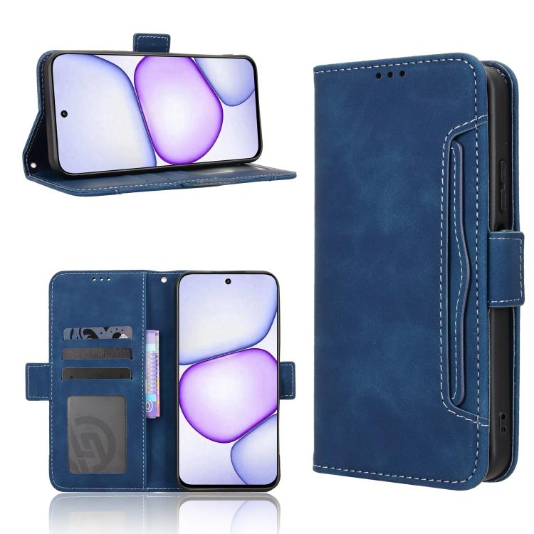 Skin Feel Calf Texture Card Slots Leather Phone Case, For Realme 16T 5G, For Realme C100i 4G / C100x 4G, For Realme C100 4G, For Realme C83 5G / P4 Lite 5G, For Realme P4 Power 5G, For Realme Note 80 4G, For Realme 16 5G, For Realme 16 Pro+ 5G         ...